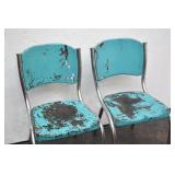 (2) Vintage Metal /Chrome Kitchen Chairs