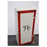 Painted 3-Shelf Wood Cabinet