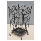 Square Black Wrought Iron Umbrella Holder