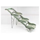 Cute 3-Tiered Wood & Metal Plant Cart/Stand