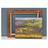 "Country Hillside Homes" Canvas Print Plus Frame