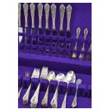Wallace Rose Point Sterling Silver, 51 Piece Set