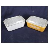 (2) PYREX 1-1/2pt Casserole Dishes with Lids