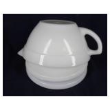 Fire-King White Banded Batter Bowl & (2) White