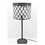 Tall Elegant Table Lamp w/Glass Prism Shade