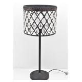 Tall Elegant Table Lamp w/Glass Prism Shade