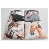 Set of 4 Soft Horse Throw Pillows by EMVENCY