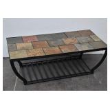 Contemporary Stone Tile Top Coffee Table