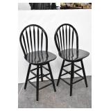 (2) Black WINSOME WOOD Swivel Stools