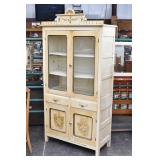 Vtg. French Country Painted China Cabinet