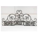 "Home Sweet Home" Scrolly Metal Wall Art