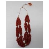 Corral seed Beaded Necklace