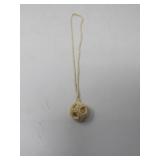 Craved Ivory Puzzle Ball Necklace