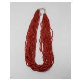 Corral Seed Beaded Necklace