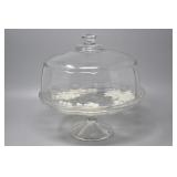 Clear Glass Pedestal Cake Plate w/Lid