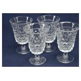 Set of 4 Fostoria American 5.5" Water/Wine Goblets