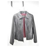 WILSONS Ladies Zip Front Leather Jacket, Size L