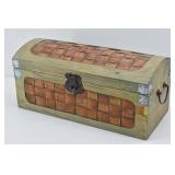 Wooden Decor Chest with Metal Hardware