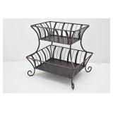 Two-Tier Metal Fruit Basket