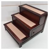 Elegant Wooden Doggy Steps w/ Hidden Storage
