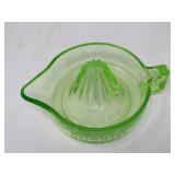 Sunkist Green Glass Citrus OJ Juicer