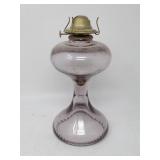 Vintage Purple Glass Oil Lamp Base 12" Tall