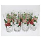 (12) Glass Franciscan Apple Tumbler Drinking