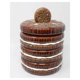 Chocolate Sandwich Cookie Jar 10"