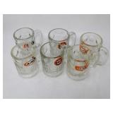(6) A & W Mugs 4 1/2"Tall