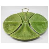 (1966) Maddux Green Divided Relish Tray USA