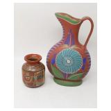Art Pottery Pitcher & Vase