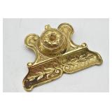 Art Nouveau Solid Brass Desk Inkwell