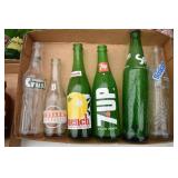 Vntg 7-UP, Quench, Crush. Sprite, Sunkist Bottles