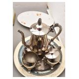 Silver Tea Set, Royal Colonial Gold Plate