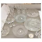 Vintage Crystal Glassware & Crystal Clock