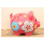 6 New Flower Pig Banks NIB