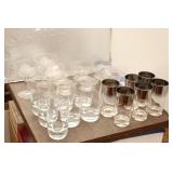 Estate Glass Sets  "Silver Edge"