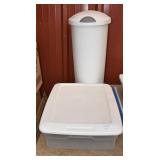 Underbed Storage Tote, 13 Gallon Trash Can w/ Lid