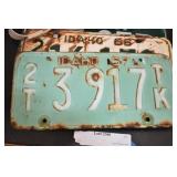 Old Idaho Licenses Plates & US Canteen