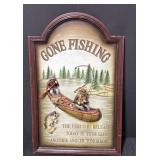 Gone fishing sign