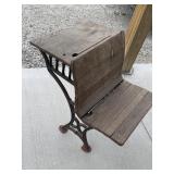 Antique wooden fold up desk