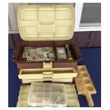 Fishing tackle box with some tackle