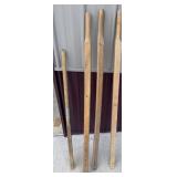 Wooden wheel barrel handles