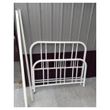 Metal vintage full-size bedframe with rails