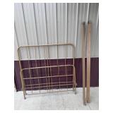 Antique metal full-size bedframe/rails