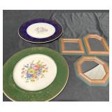Decorative flower plates/small mirrors