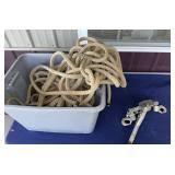 Large amount of rope/plastic tub/come along