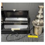 Professional chocolate fountain with case