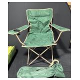 Green fold up lawn chair