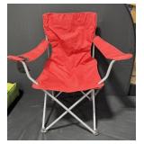 Red fold up chair